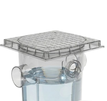 Caixa de gordura transparente tratada com KRAKEN